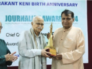 Chandrakant Keni award conferred on Dharmanand Kamat